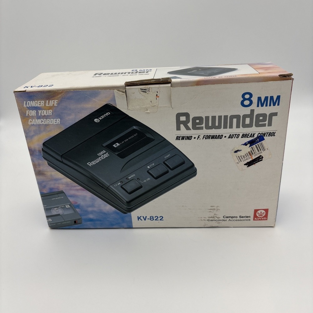 Kinyo KV-822 8mm Tape Rewinder Fast Forward Auto Break Control Campro Series